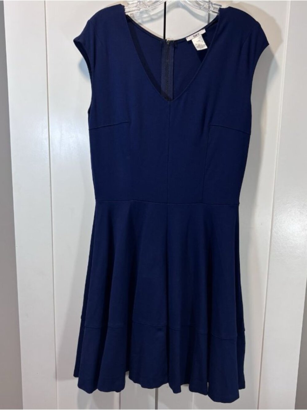 Bar III Women's V-Neck Navy Blue Dress A-Line Womens Size XL Party Event Work